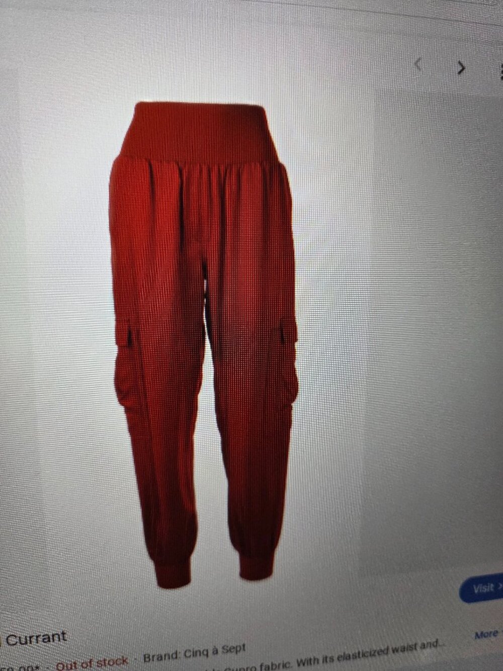 cinq a Sept Red Currant Gillies Pants sz s